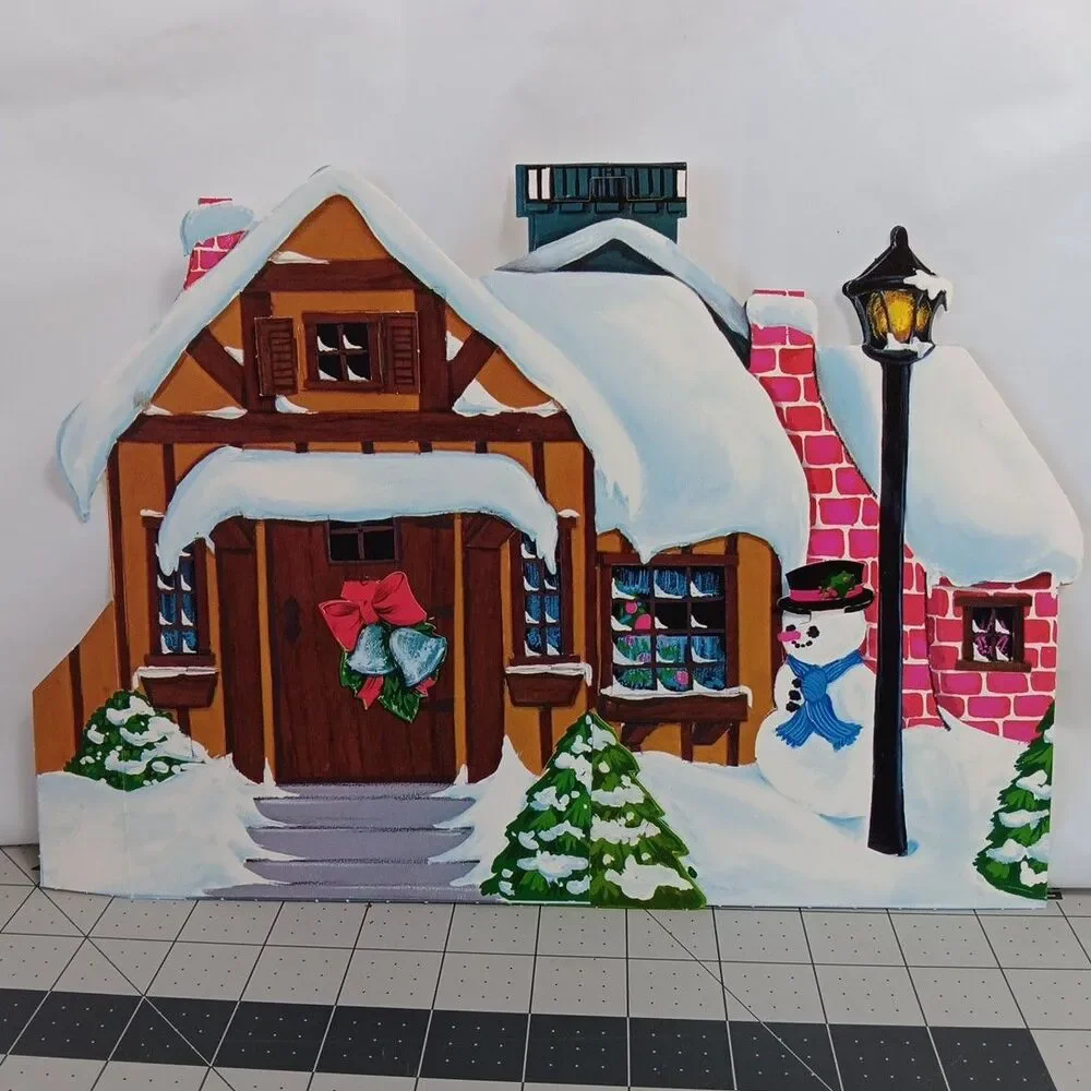 Hallmark Cutouts Christmas Santa Rudolph Reindeer Sleigh Lot Vintage Incomplete